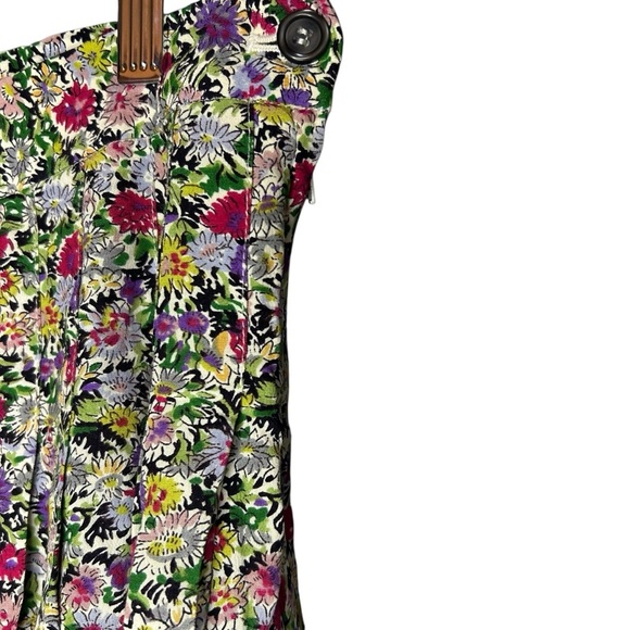 Liz Claiborne Vintage Floral Pleated Midi Skirt Multicolor Size 10 - Picture 3 of 8